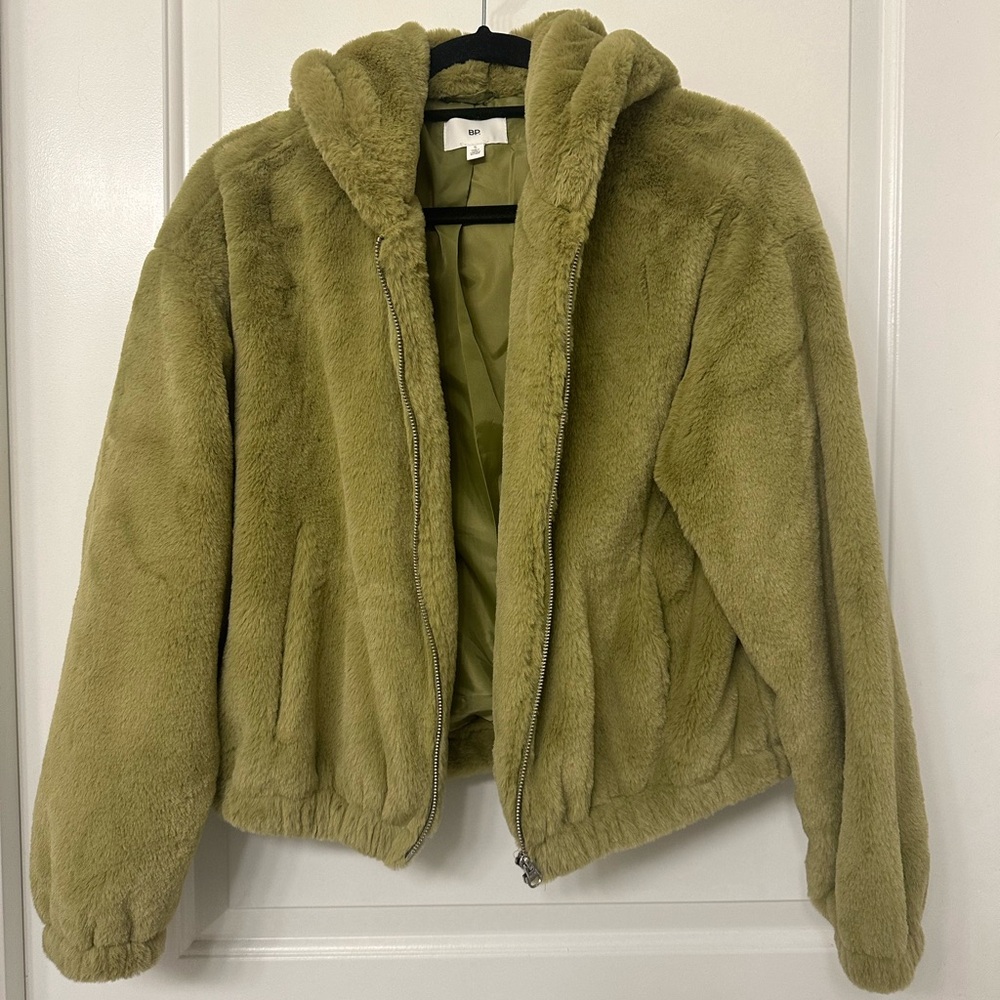 Fuzzy Green Bomber - Women’s small, BP, from The Rack